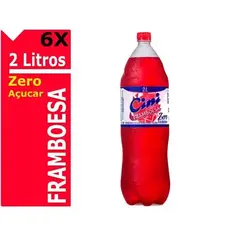 Refrigerante zero açucar cini framboesa  6 Unidades Gasosa 2 l fitness fit academia malhar autentico