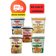 kit Instantâneo Mash Cup Original 80g Caixa com 5 Unidades Praticidade sem gluten Caseiro