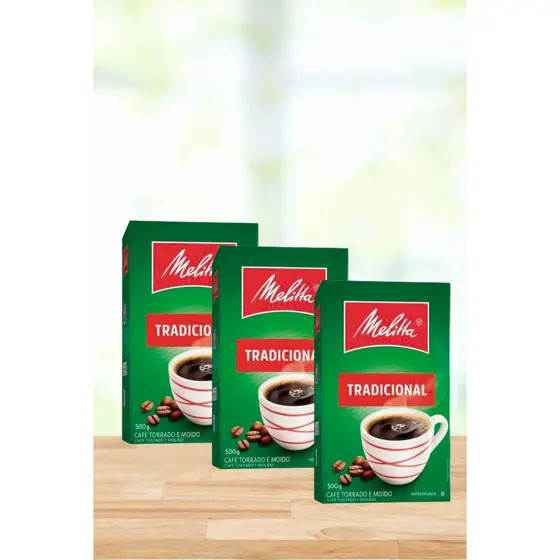 Kit Café Melitta Tradicional Vácuo – 3 Unidades de 500g