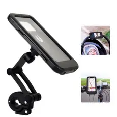 Suporte impermeável ajustável do telefone da bicicleta 6.7 Polegada motocicleta celular móvel gps suporte montar 360 °