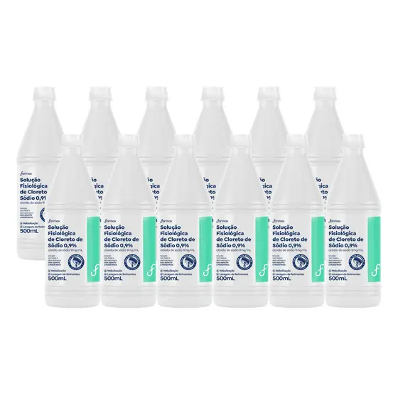 Kit 12 Soro Fisiológico Sorimax Farmax 500ml
