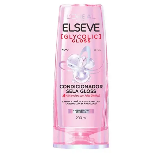 Condicionador Sela Gloss Elseve Glycolic Gloss 200ml