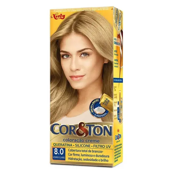 Tinta De Cabelo Cor&Ton Niely Louro Claro 8.0