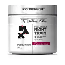 Pré-Treino Max Titanium Night Train Sabor Frutas Vermelhas 300g