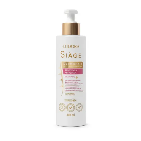 Shampoo Eudora Siàge Dermohair Resistência Antiqueda Com 300ml