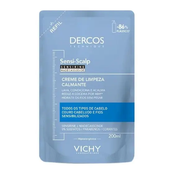 Creme De Limpeza Calmante Vichy Dercos Sensi-Scalp Refil Com 200ml