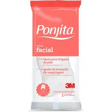Esponja Banho Ponjita Facial Suave Branca com 1 Unidade