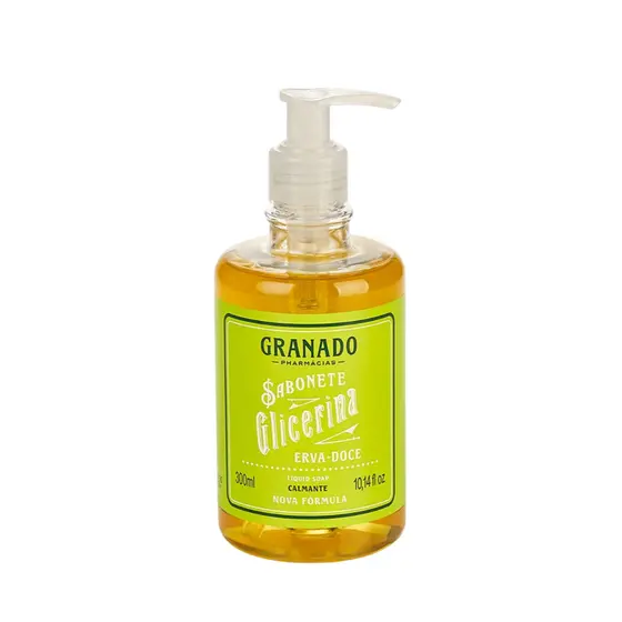 Sabonete Glicerina Liquido Erva Doce Granado 300ml