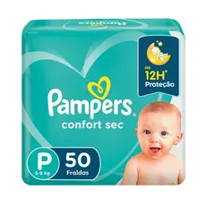 Fralda Infantil Pampers Confort Sec Tamanho P Com 50 Unidades