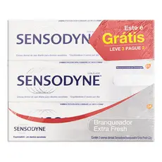 Pasta De Dentes Sensodyne Branqueador Extra Fresh  Em Creme Pacote X 3