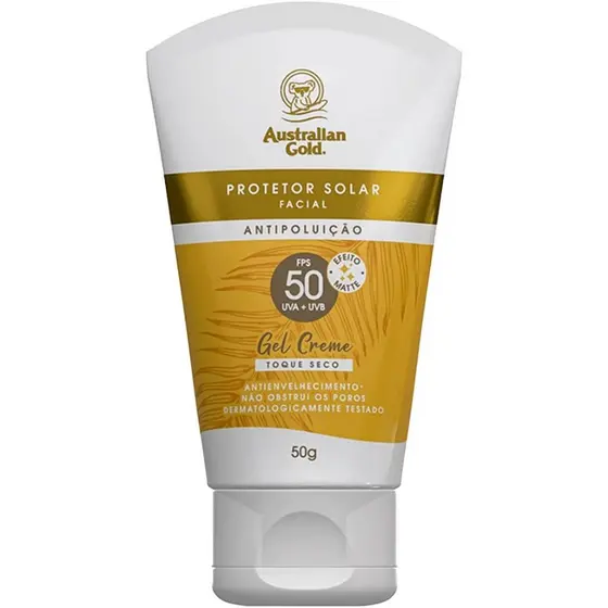 Australian Gold Protetor Solar Facial Gel Creme FPS50 50g