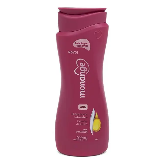 Creme Hidratante Monange Hidratação Intensiva Extrato De Oliva Pele Extrasseca Com 400ml