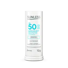 Protetor Solar Facial Sunless Stick Translucido FPS50 Com 12g