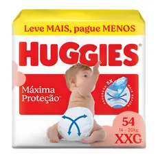 Fralda Infantil Huggies Supreme Care XXG Com 54 Unidades