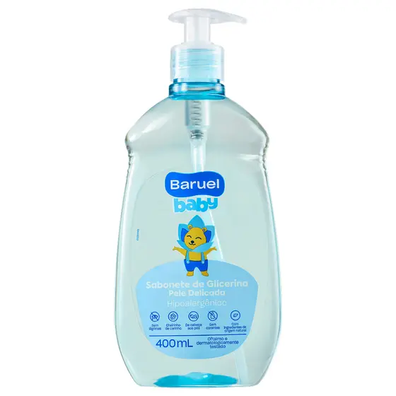 Sabonete Infantil Líquido Pele Delicada Baruel Baby 400ml