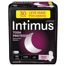 Absorvente Feminino Intimus Gel Suave 30 Unidades