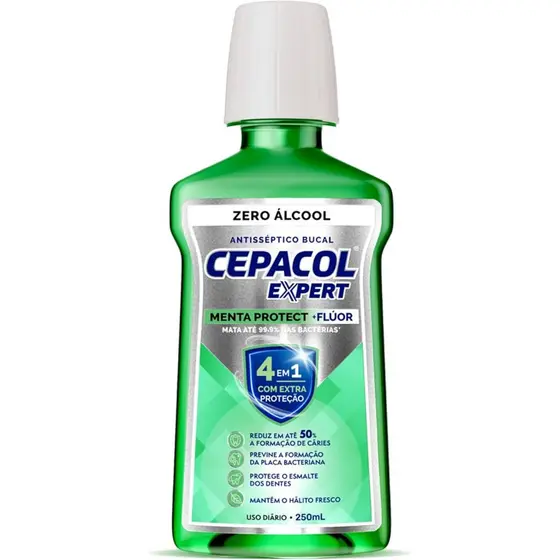 Enxaguante Bucal Cepacol Expert Menta Sem Alcool 250Ml