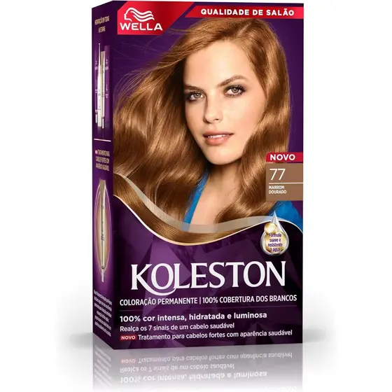 Tintura de Cabelo Koleston Cor 77 Marrom Dourado