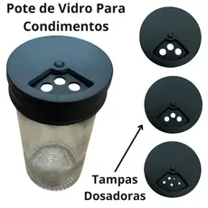 Pote de Vidro Frasco Para Condimentos Cozinha Porta Tempero Porta Condimentos