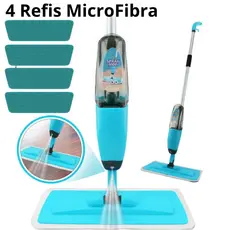 Rodo Spray Magica Esfregão Spray Mop Rodo Limpa Fácil Borrifador coloca Promoção Barato 4 REFIS MICROFIBRA