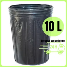 Kit Vasos 10 litros flexível para plantas flores
