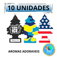Kit 10 Unidades de Cherinho Aromatizantes Para Carro Pinheiro