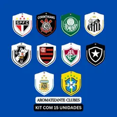 Kit 15 Unidades Aromatizantes Clubes Para Carros Aromatizador