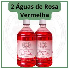 Kit Água de Rosa Vermelha Exclusiva 2 Unidades 1 Litro