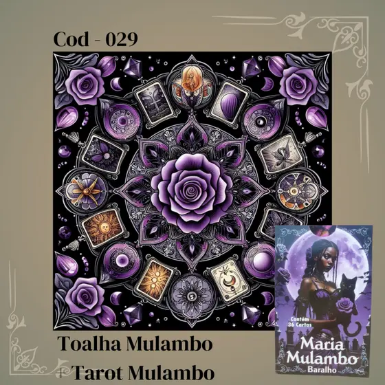 Kit Toalha Mulambo + Tarot Maria Mulambo 36 Cartas