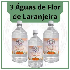 Kit 3 Unidades Água de Flor de Laranjeira 1 Litro