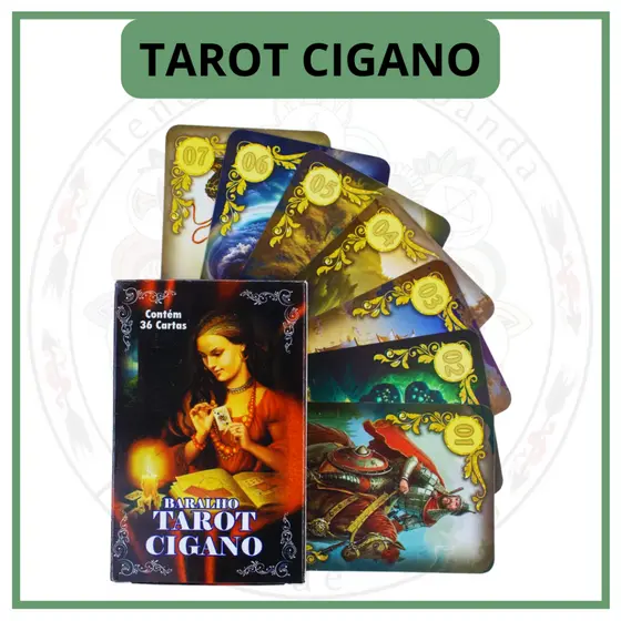 Baralho Tarot Cigano 36 Cartas com Manual iniciante em português
