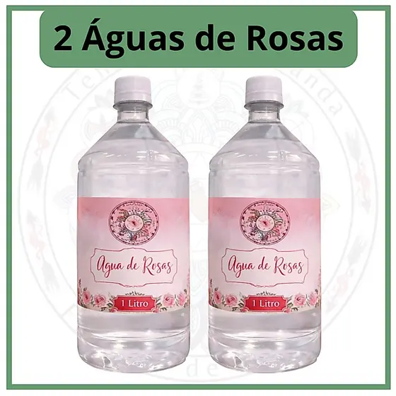 Kit Água de Rosas 1 Litro 2 Unidades