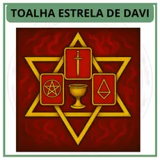 Toalha para Jogo de Tarot 0,70x0,70cm Estrela De Davi