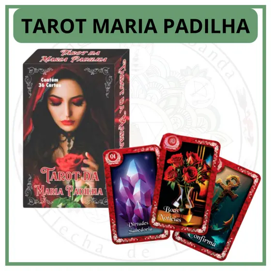 Baralho Tarot Maria Padilha Pomba Gira 36 Cartas com Manual
