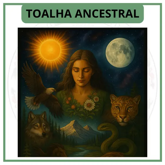 Toalha para Jogo de Tarot 0,70x0,70cm Ancestral