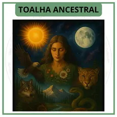 Toalha para Jogo de Tarot 0,70x0,70cm Ancestral
