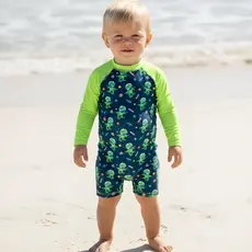 Macacão Bebê Menino Infantil UV Praia e Piscina Manga Longa | Roupa de Natação Proteção Solar
