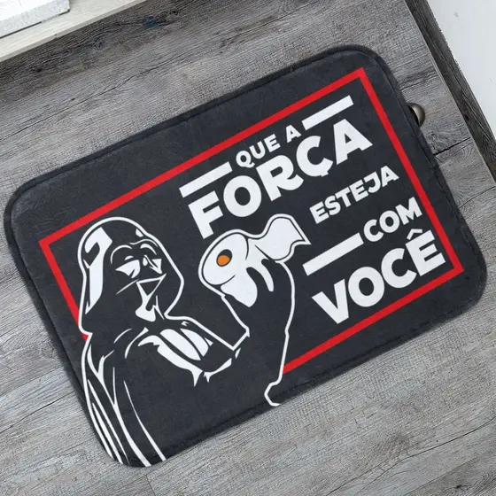 Tapete de Entrada Star Wars Antiderrapante 55x35cm Decorativo