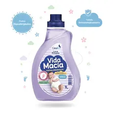 Lava Roupas de Bebê Vida Macia 1L - Limpeza Suave, Preserva Cores e Hipoalergênico