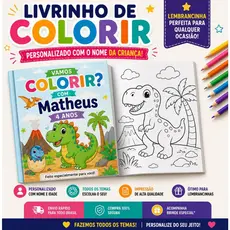 Livrinho de Colorir Personalizado qualquer tema em papel fotográfico