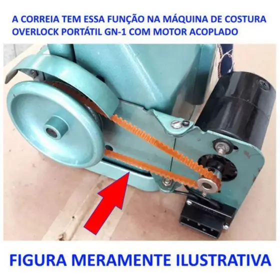 Correia Do Motor Overlock Portátil Gn1 Chinesinha 3 Unidades