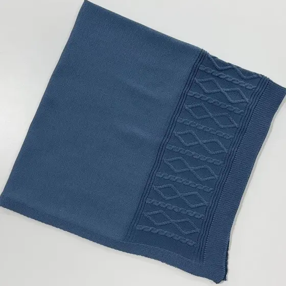 Manta de Tricô Para Bebê 80x80xm Confortável Antialérgico Enxoval Cobertor