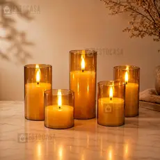 Kit 5 Velas de Led Eletrônicas Decoração Casamento Festa Jantar Romântico