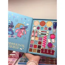 Paleta de Maquiagem Infantil Completa Stitch 29 em 1  42 em 1 Produtos de Maquiagem Hello Kitty Inside Out
