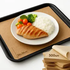 Papel Bandeja Kraft Forro liso 26x36 500 Unidades SEM IMPRESSÃO para Restaurantes