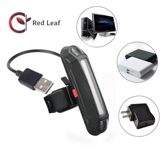 Led Lanterna de Bicicleta Recarregável USB Sinalizador Farol