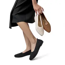 Sapatos casuais femininos de bico fino e mocassins confortáveis ​​são respiráveis ​​e confortáveis.