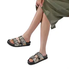Sandália Feminina Papete com Lantejoulas, Design da Moda, Brilho Bling Bling Confortável