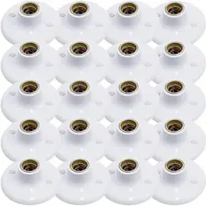 Kit Plafons Simples Suporte Lâmpadas Bocal Cerâmico E27