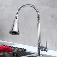 Torneira Gourmet Cozinha de Pia Mesa Bancada Flexível Dois Jatos Cone 1/4 de Volta Preta